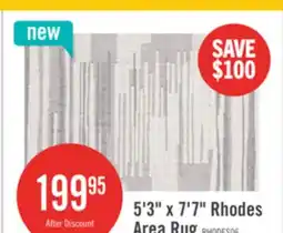 The Brick Rhodes Checkered Grey Area Rug - 5'3 x 7'7 offer