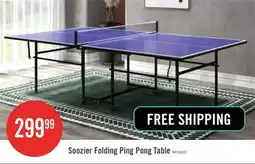 The Brick Soozier Full Size Ping Pong Table, Folding Table Tennis Table Set, Blue offer