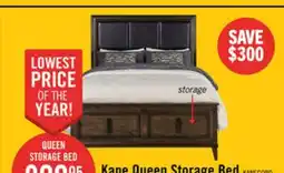 The Brick Kane Platform Storage Bed with Headboard & Frame, Vegan Leather, Brown - Queen Size offer