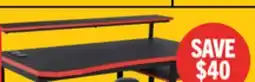 The Brick Herman 50 Gaming Office Desk - Black with Red Trim offer