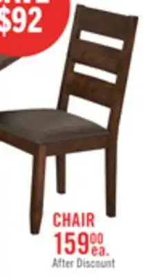 The Brick Plum Dining Chair with Polyester Fabric, Wood, Ladder-Back - Nutmeg Brown offer