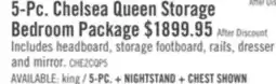 The Brick Chelsea 5pc Bedroom Set with Storage Bed, Dresser & Mirror, Cherry Brown - Queen Size offer