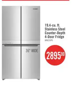 The Brick KitchenAid 36 19.4 Cu. Ft. French-Door Refrigerator - Stainless Steel - KRQC506MPS offer