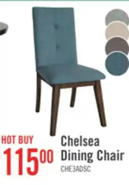 The Brick Chelsea Dining Chair with Linen-Look Fabric - Aqua Blue offer