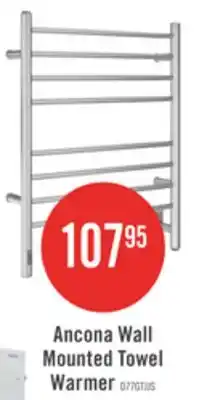 The Brick Ancona Prestige 8-Bar Wall Mounted Towel Warmer with Integrated On-Board Timer - AN-5326 offer