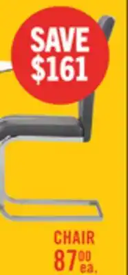 The Brick Jaye Dining Chair with Vegan-Leather Fabric, Metal - Grey offer