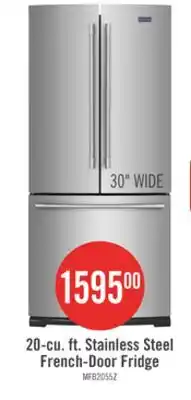 The Brick Maytag 30 19.6 Cu. Ft. French-Door Refrigerator - Fingerprint Resistant Stainless Steel - MFB2055FRZ offer