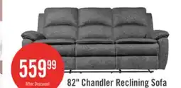 The Brick Chandler 82 Chenille Fabric Reclining Sofa - Grey offer