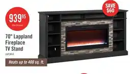 The Brick Lappland 70 Electric Fireplace TV Stand with Storage and Cable Management for TVs up to 80- Black offer
