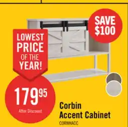 The Brick Corbin 47.25 Accent Cabinet with Sliding Barn Doors - White Oak offer