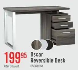 The Brick Oscar 47 Reversible Office Desk with Storage - Grey offer