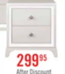 The Brick Halo Bedside 2-Drawer Nightstand with LED Light, 21W x 24H, Glam - White offer