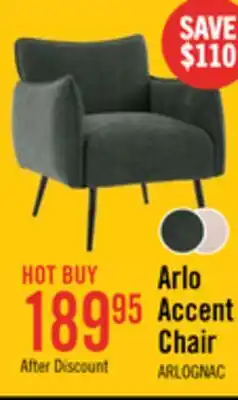 The Brick Arlo 29.5 Linen-Look Fabric Accent Chair Green offer