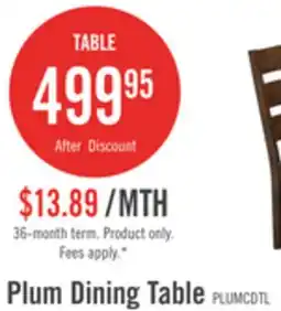 The Brick Plum Dining Table, Wood, Live-Edge Look, 70.75W- Nutmeg Brown offer