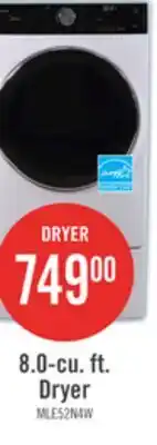 The Brick Midea 8 Cu. Ft. Electric Dryer - White - Stackable - MLE52N4AWW offer