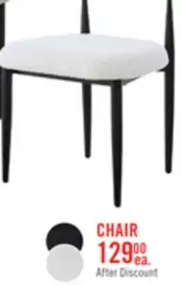 The Brick Kort & Co. Capri Dining Chair with Boucle Fabric & Gold Accent, Metal - Black offer