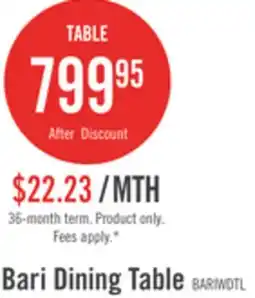 The Brick Bari Dining Table with Marble-Look Ceramic Top, Metal, Geometric Base, 63W - White offer