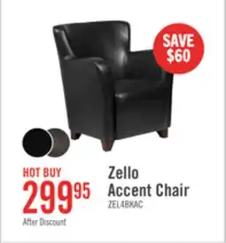 The Brick Zello 29.92 Faux Leather Accent Chair with Wood Legs - Black offer