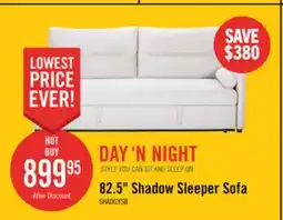 The Brick Shadow 82.5 Linen-Look Fabric Sleeper Sofa with Storage and Two Armrest Pillows - Grey offer