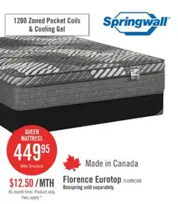 The Brick Springwall Florence Eurotop Medium Queen Mattress offer