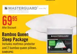 The Brick Masterguard Bamboo Queen Mattress Protector with 2 Queen Pillows offer