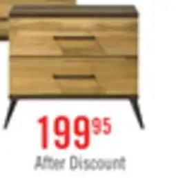 The Brick Silas Bedside 2-Drawer Nightstand, 26W x 23.9H - Rustic Brown offer