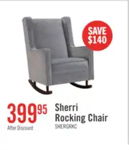The Brick Sherri 29.5 Rocking Chair with Wooden Sleigh Feet - Grey offer
