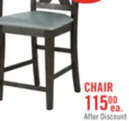 The Brick Tribeca Counter-Height Dining Chair with Vegan-Leather Fabric, Cross-Back - Grey/Brown offer