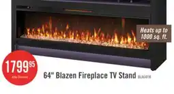 The Brick Blazen 64 Electric Fireplace TV Stand with Storage for TVs up to 70 - Black offer