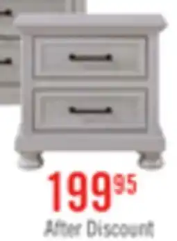 The Brick Kylie Bedside 2-Drawer Nightstand with USB Port, 26W x 25H - Sand offer