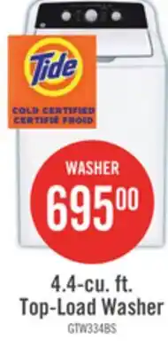 The Brick GE 4.4 Cu Ft. Top Load Washer White - GTW334BMRWS offer