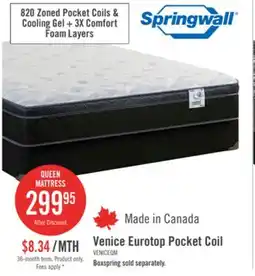 The Brick Springwall Venice Eurotop Queen Mattress offer