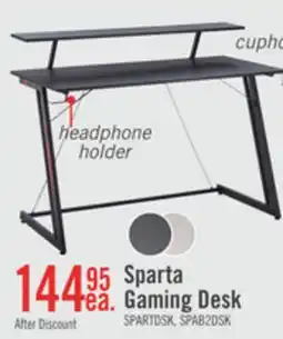 The Brick Sparta Gaming Desk - Black offer
