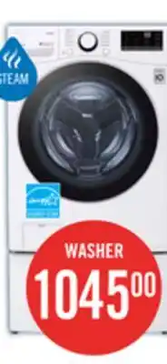 The Brick LG 5.2 Cu. Ft. Smart Front-Load High-Efficiency Steam Washer - White - Stackable - WM3600HWA offer