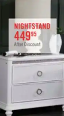 The Brick Ava Bedside 2-Drawer Nightstand with LED Light, 32.5W x 28H, Glam - White offer