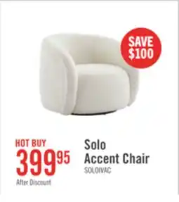 The Brick Solo 31.1 Sherpa Fabric Curved Accent Chair - Ice Cream offer