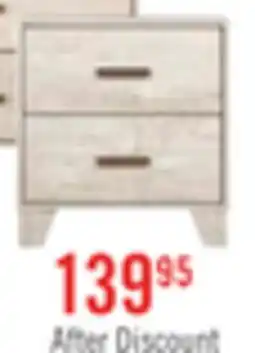 The Brick Arbor Bedside 2-Drawer Nightstand, 20.1W x 23.8H - Driftwood White offer