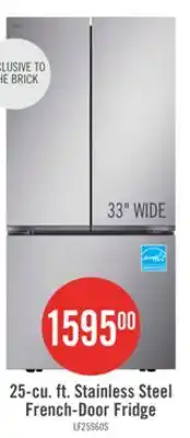The Brick LG 33 25 Cu. Ft. Smart French-Door Refrigerator - Stainless Steel - LF25S6000S offer