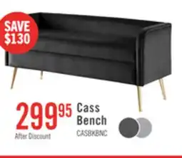 The Brick Cass 52 Bench - Black Velvet with Gold Legs offer