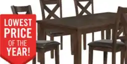 The Brick Talia 7pc Dining Set with Table & 6 Chairs, 60-78W Extension - Brown offer