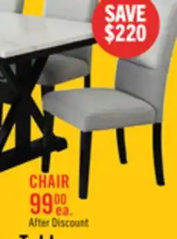 The Brick Verona Dining Chair with Linen-Look Fabric, Wood - Light Grey offer