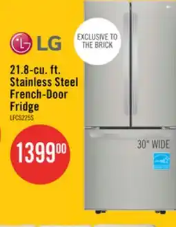 The Brick LG 30 21.8 Cu. Ft. French Door Standard-Depth Refrigerator - Stainless Steel - LFCS22520S offer
