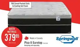 The Brick Springwall Pisa II Eurotop Queen Mattress offer
