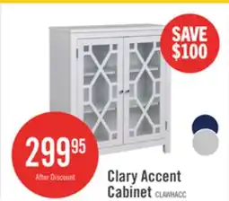 The Brick Clary 31.5 Accent Cabinet with Glass Doors - White offer