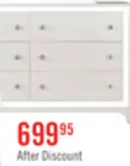 The Brick Halo Bedroom 6-Drawer Dresser with LED Light, 58W x 35H, Glam - White offer