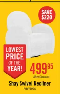 The Brick Shay 33 Chenille Fabric Swivel Glider Reclining Accent Chair - River Rock Beige offer
