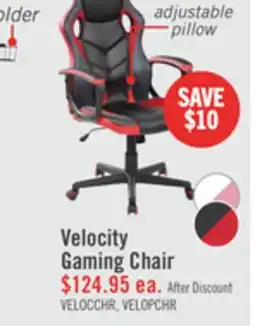 The Brick Velocity 24 Ergonomic Gaming Chair - Black & Red offer