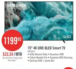 The Brick SAMSUNG 75 Q7F QLED 4K UHD Vision AI Smart Tizen OS TV (QN75Q7FAAFXZC) - 2025 Model offer