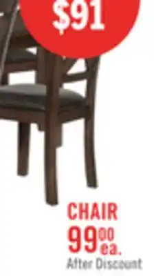 The Brick Talia Dining Chair with Vegan-Leather Fabric, Cross-Back - Brown offer