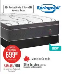 The Brick Springwall Elite Queen Mattress offer